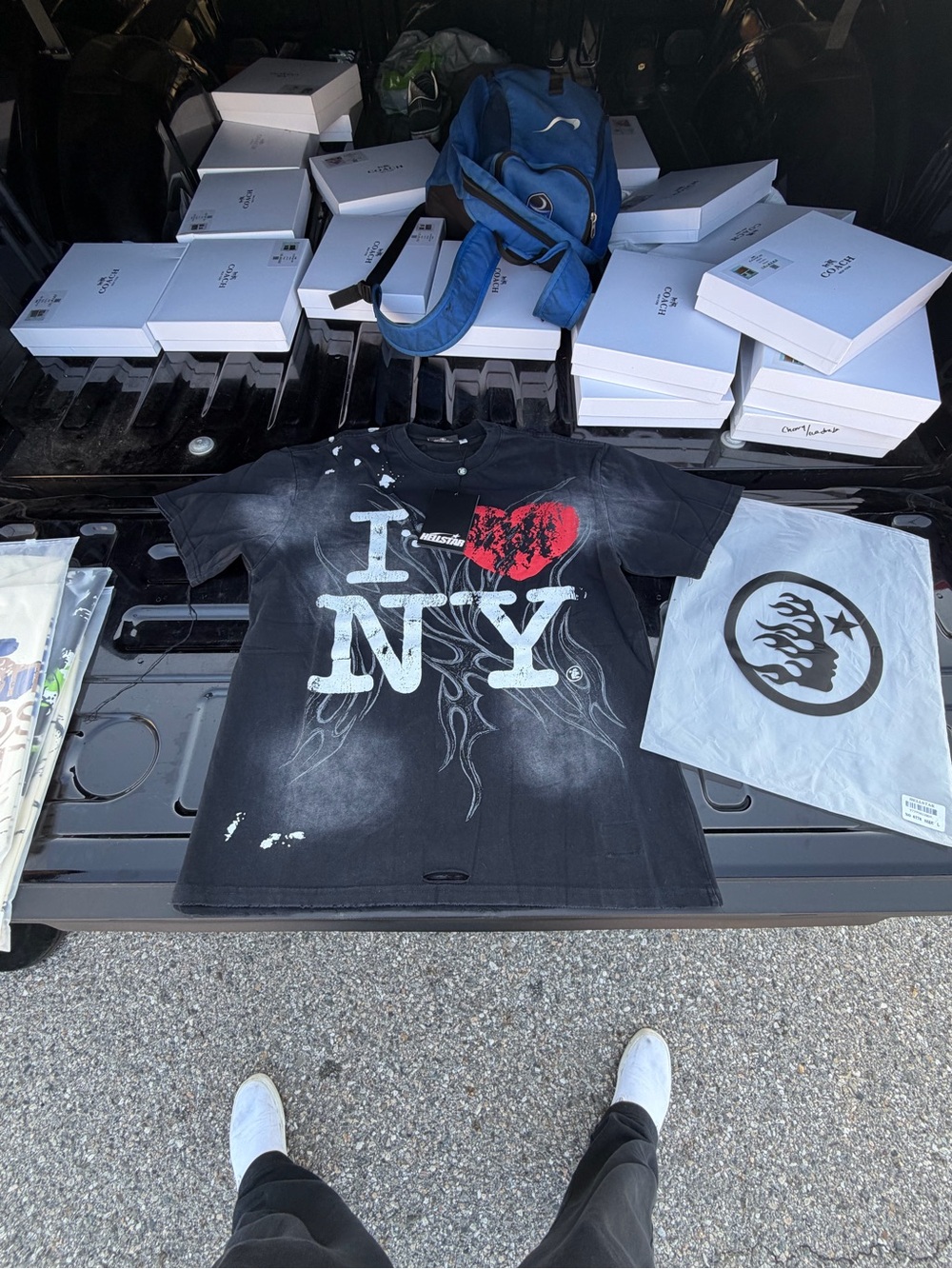 Men's Black 'I ♥ NY' Graphic Short Sleeve Tee